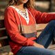 Showy Color Block Print Top