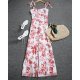 Attractive Print Sleeveless Maxi Dress