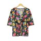 Attractive Print 3/4 Sleeve Shirt