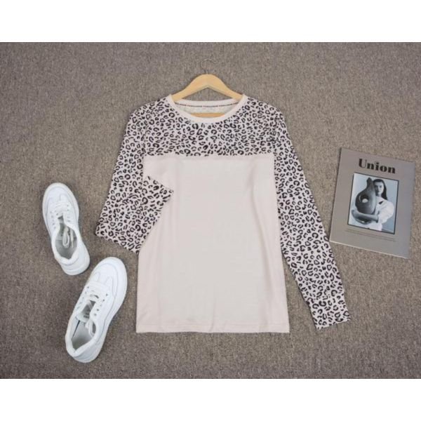 Wild Leopard Print Long Sleeve Top