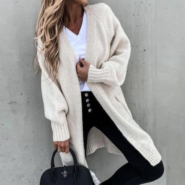 Groovy Plain Long Sleeve Cardigan