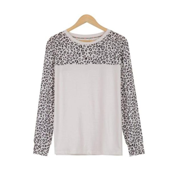 Wild Leopard Print Long Sleeve Top