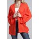 Popular Red Plain Open Front Cardigan