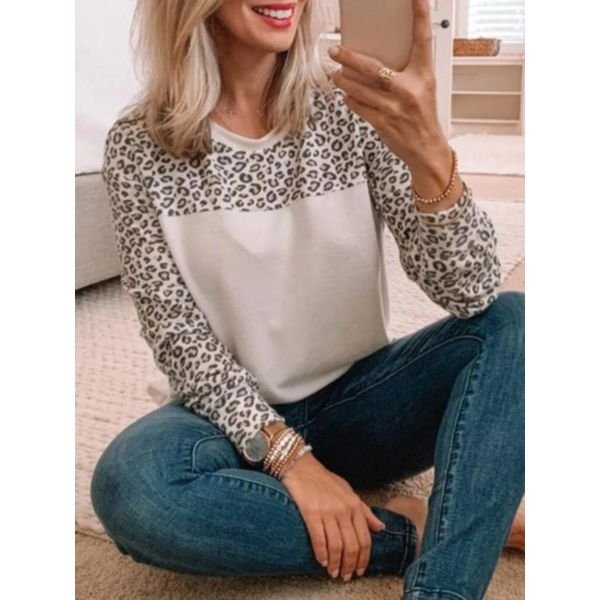 Wild Leopard Print Long Sleeve Top