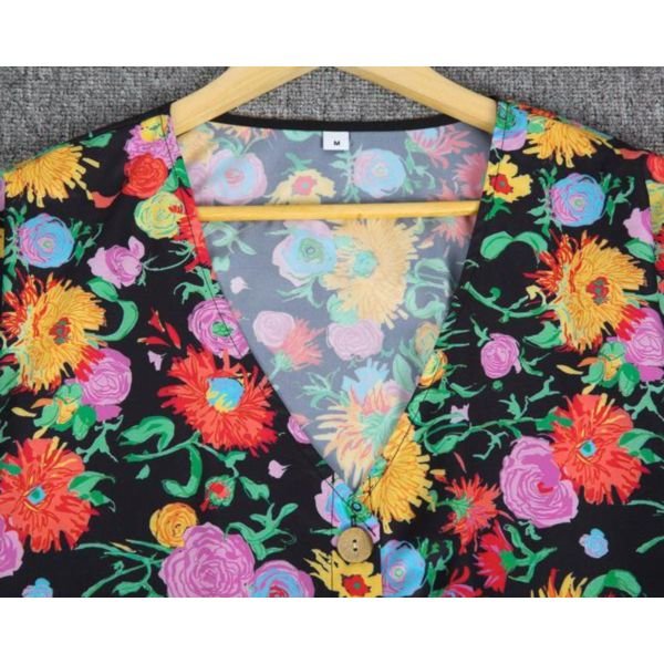 Attractive Print 3/4 Sleeve Shirt