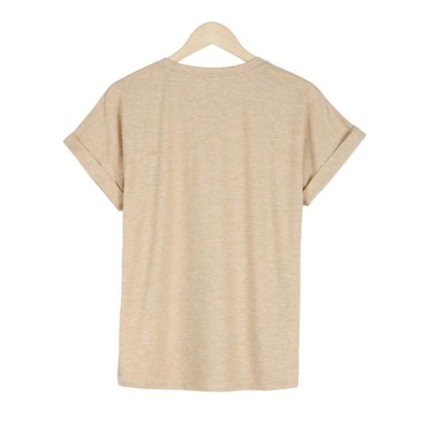 Basic Round Neck Short Sleeve Printed T-Shirt