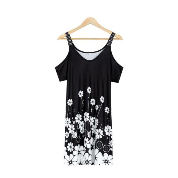 Wild and Free  Black Floral Mini Dress