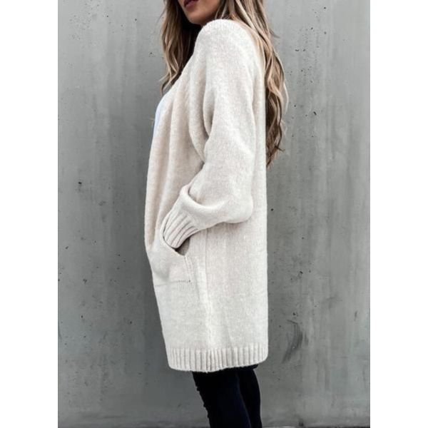 Groovy Plain Long Sleeve Cardigan