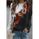 Stunning Round Neck Floral Long Sleeve Sweatshirt