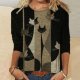 Attractive Animal Print Round Neck Top