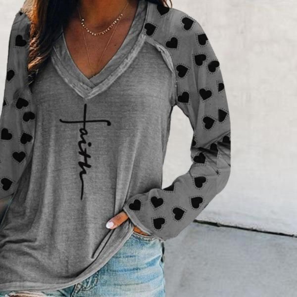 Stylish Print Long Sleeve Top