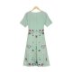 Youthful Round Neck Print Midi Dress