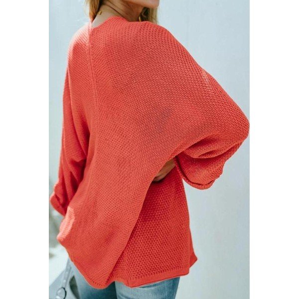 Popular Red Plain Open Front Cardigan